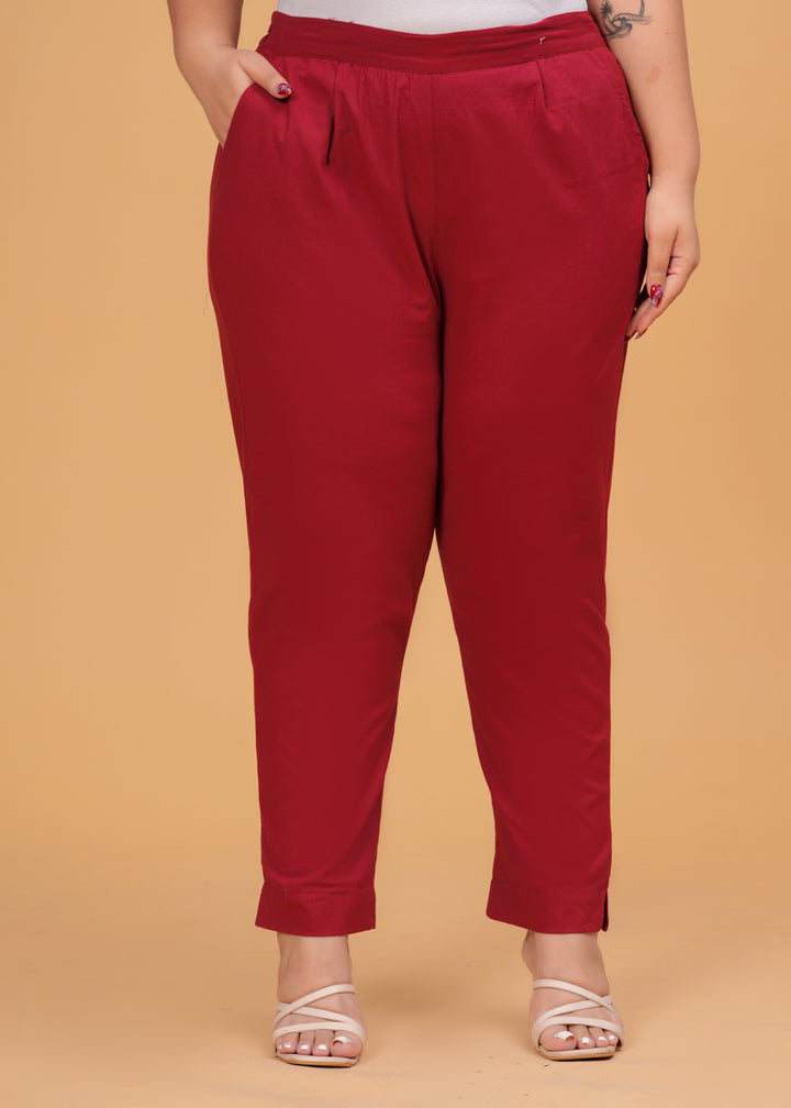 Maroon Cotton Pant