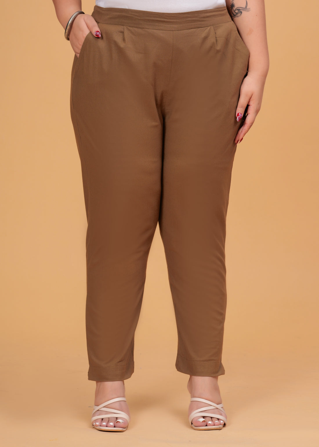 Coffee Brown Cotton Pant