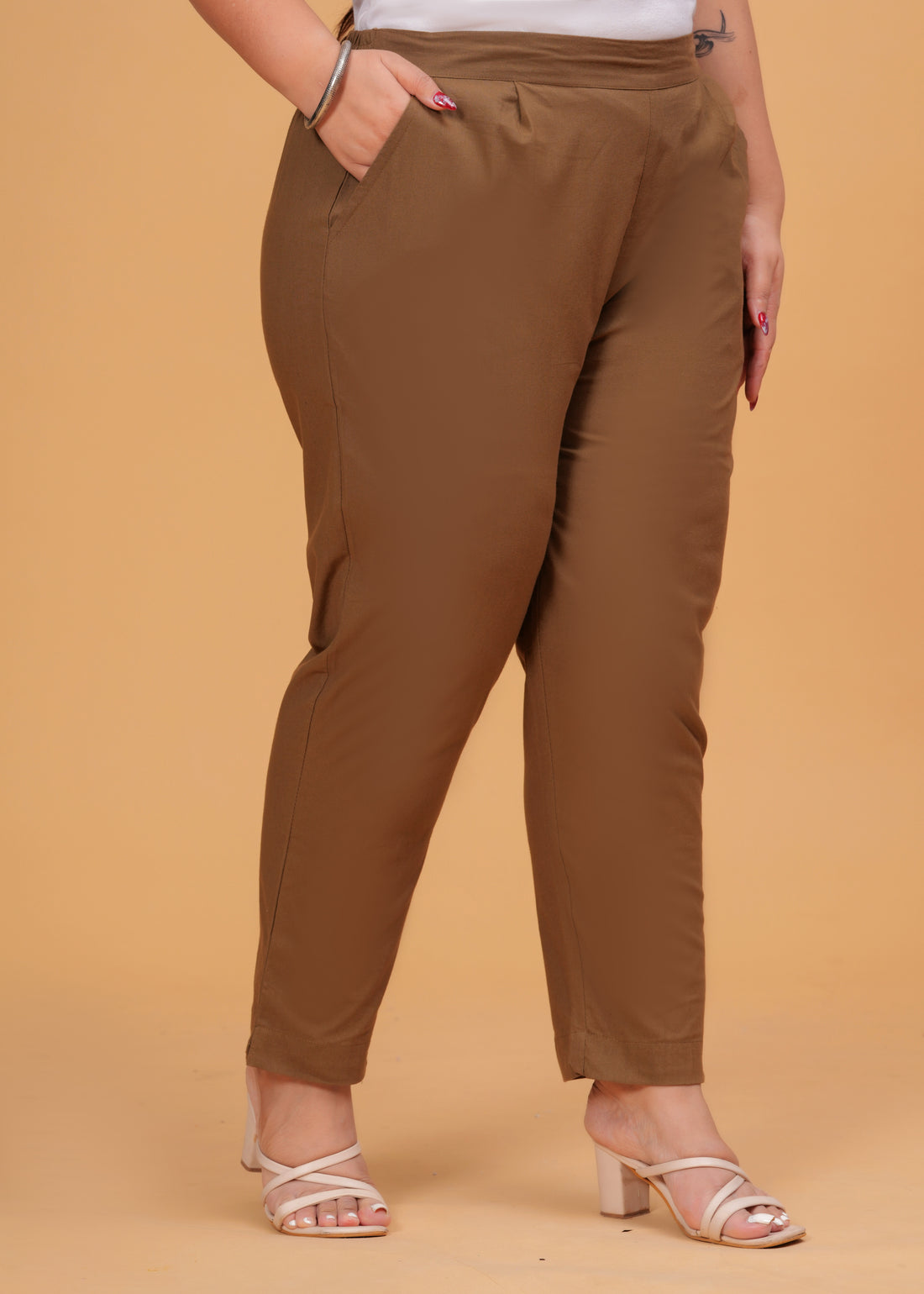 Coffee Brown Cotton Pant