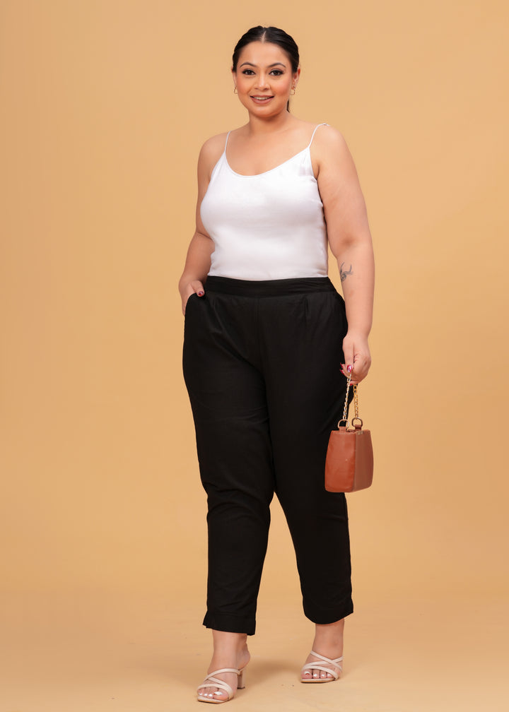Black Cotton Pant