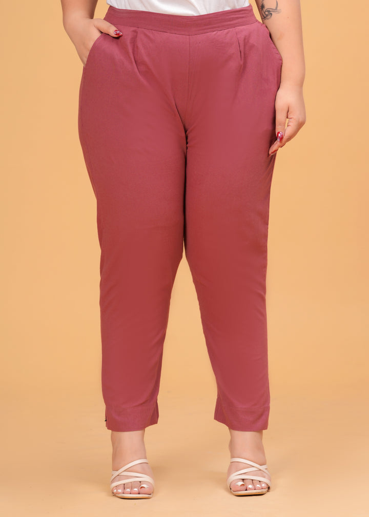 Rose Taupe Cotton Pant