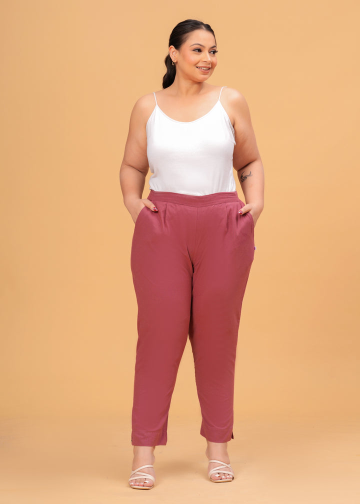 Rose Taupe Cotton Pant