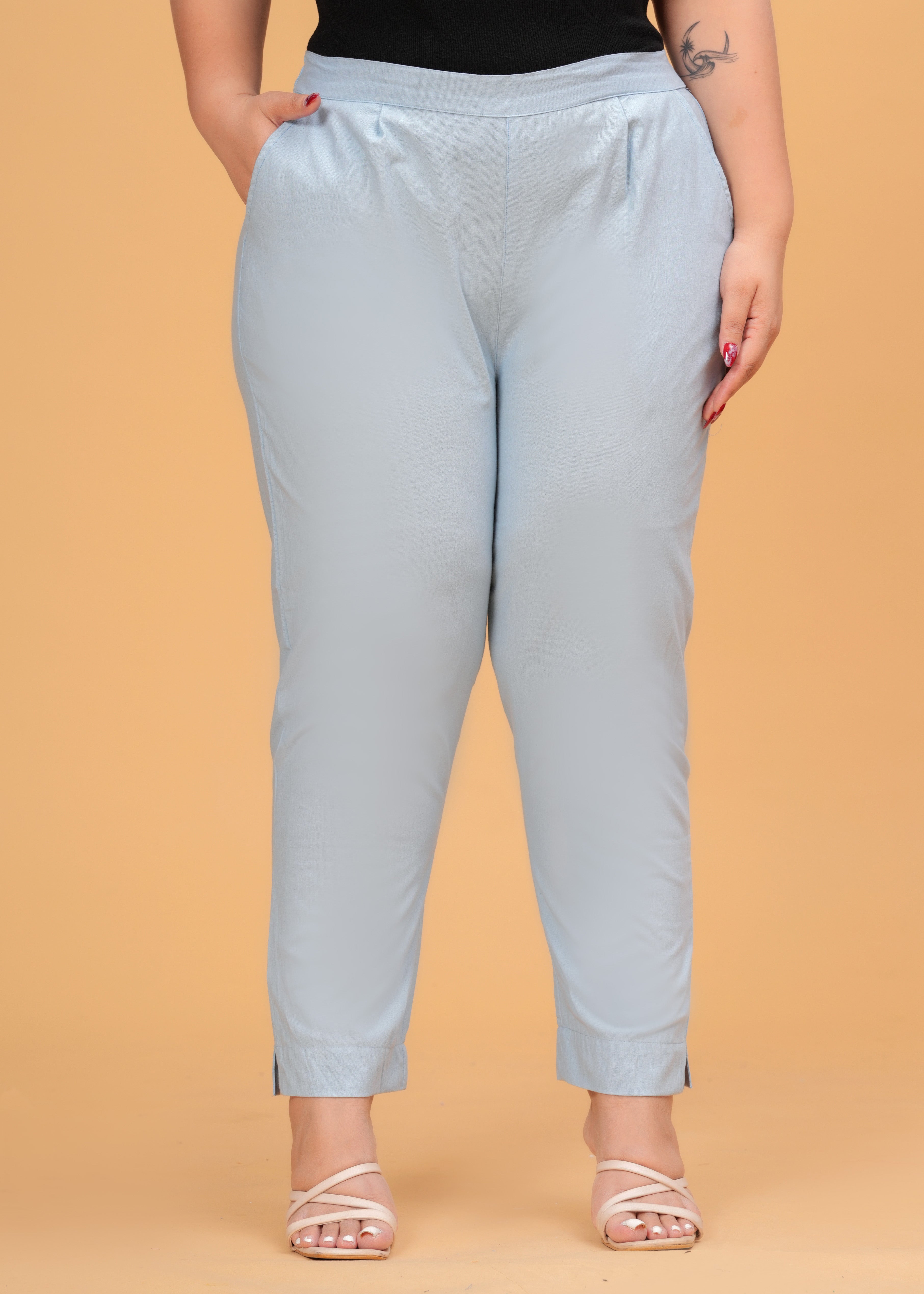 Denim Blue Cotton Pant
