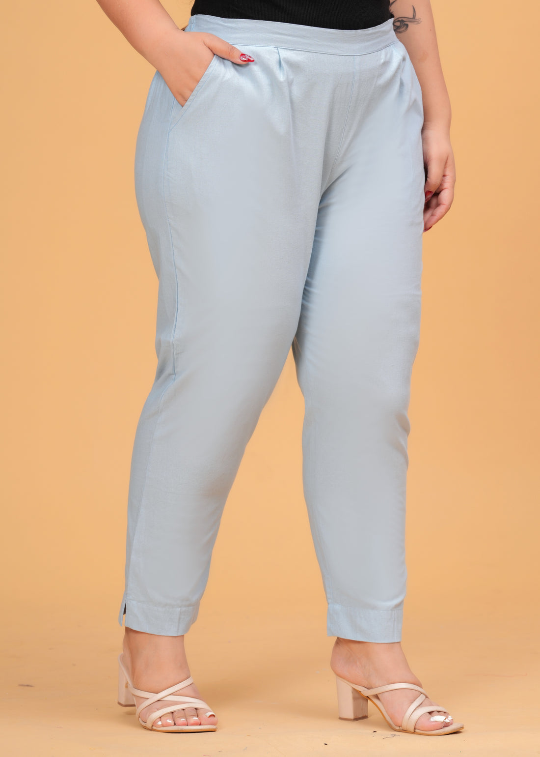 Denim Blue Cotton Pant