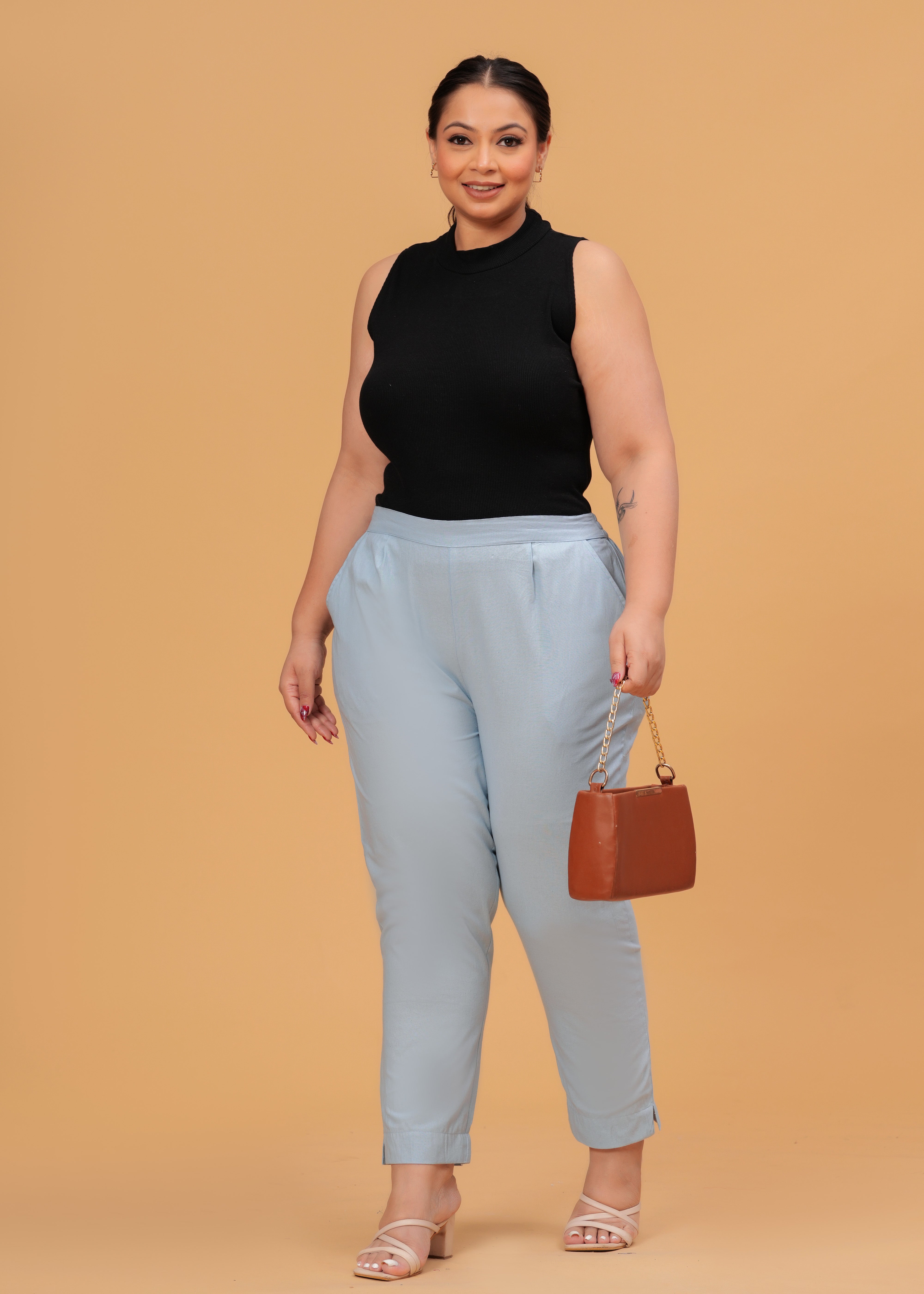 Denim Blue Cotton Pant