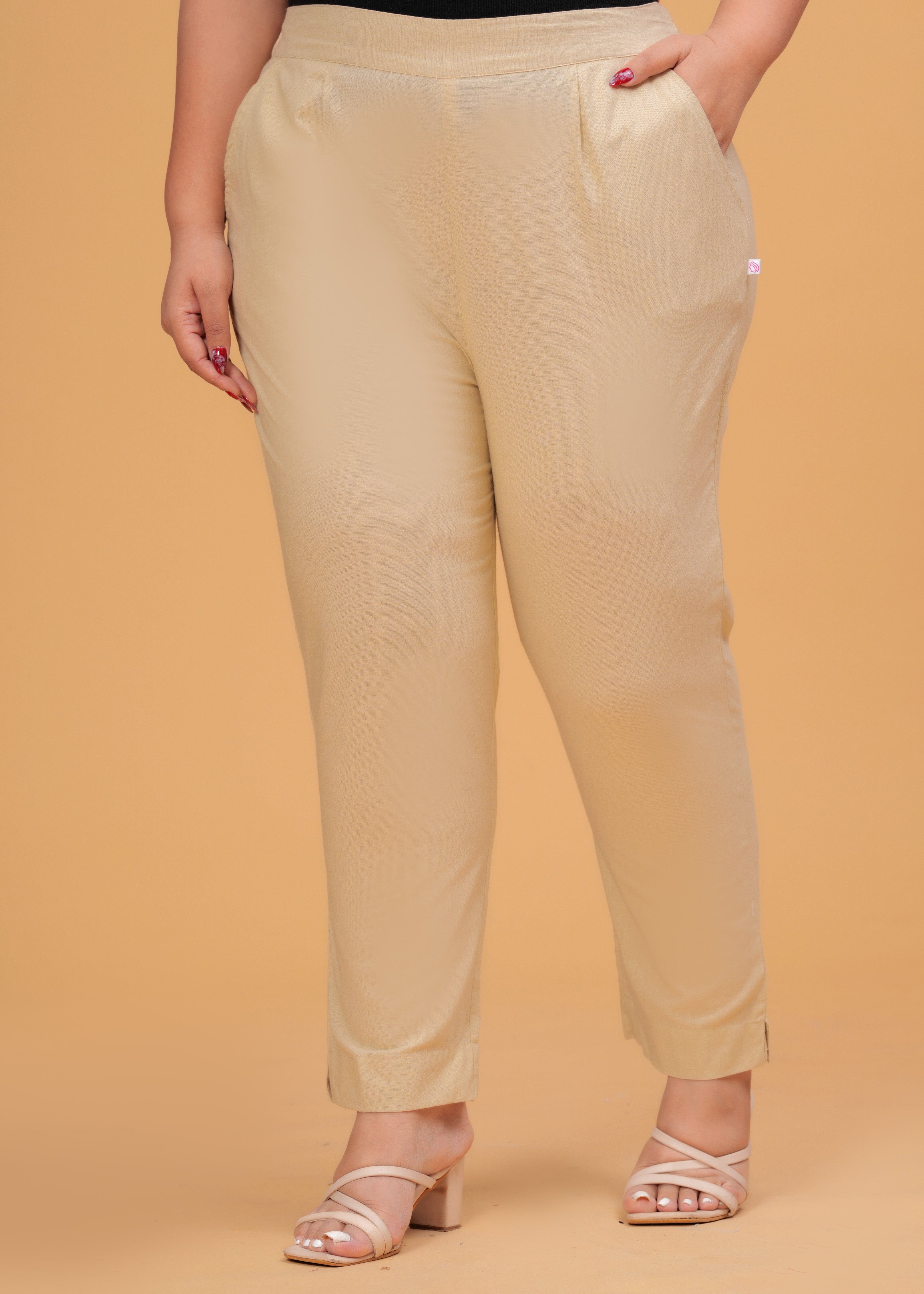 Beige Cotton Pant