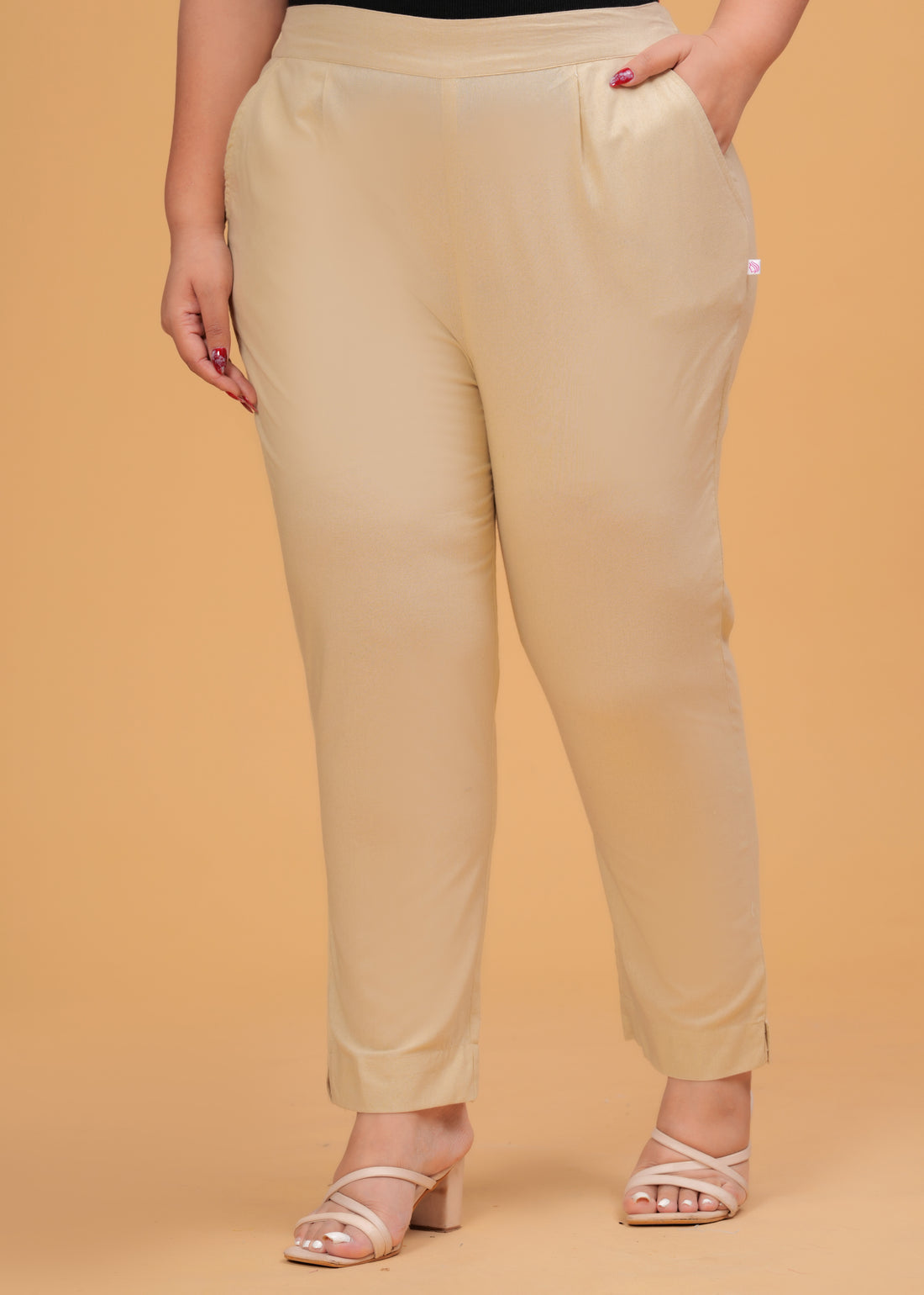 Beige Cotton Pant