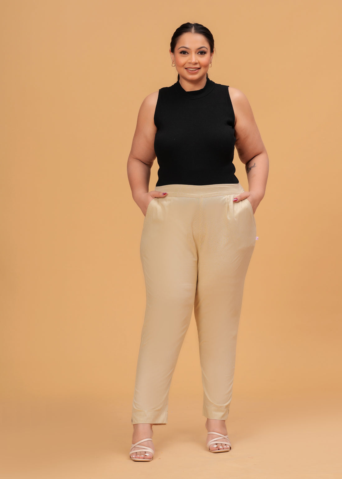 Beige Cotton Pant