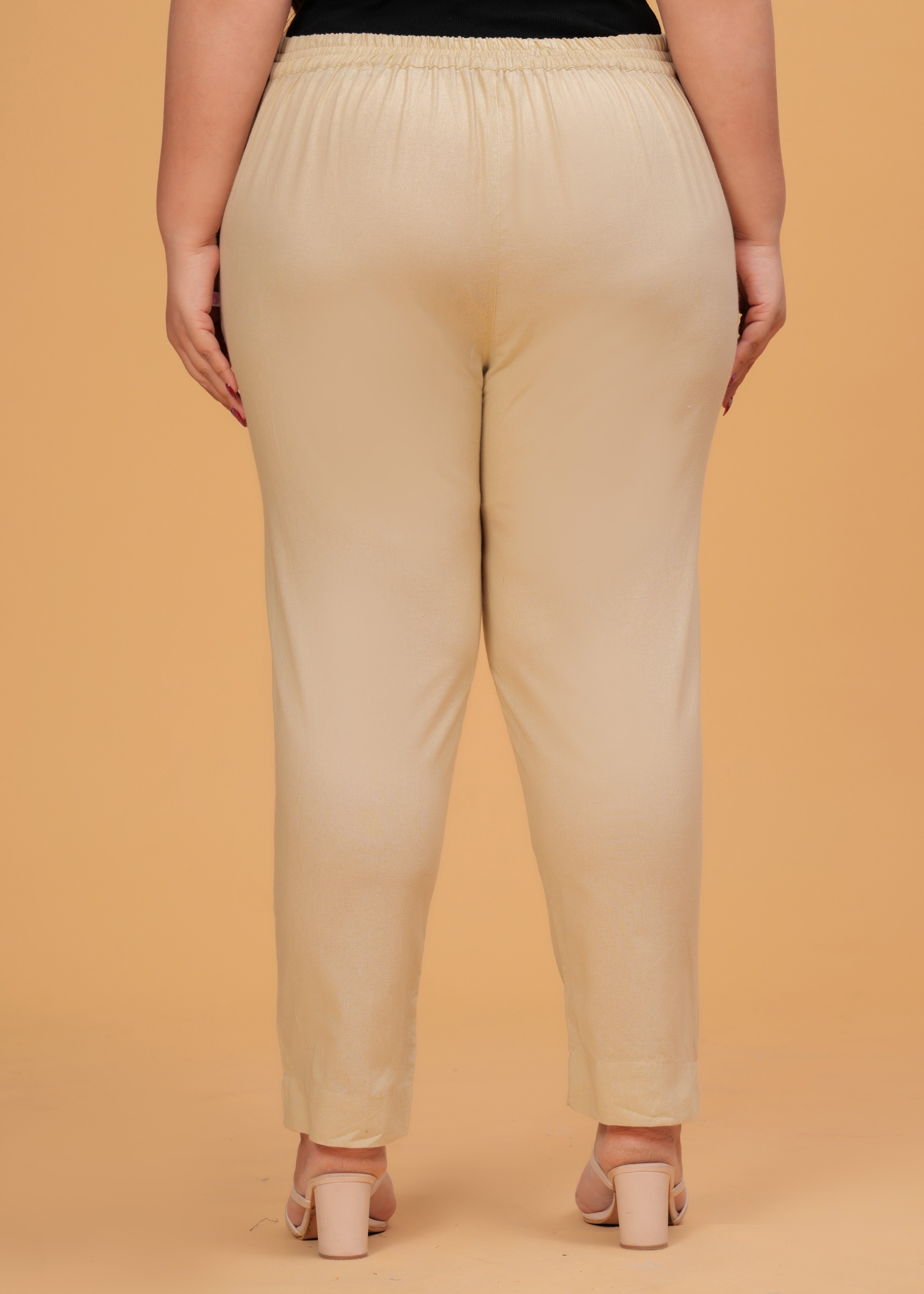 Beige Cotton Pant