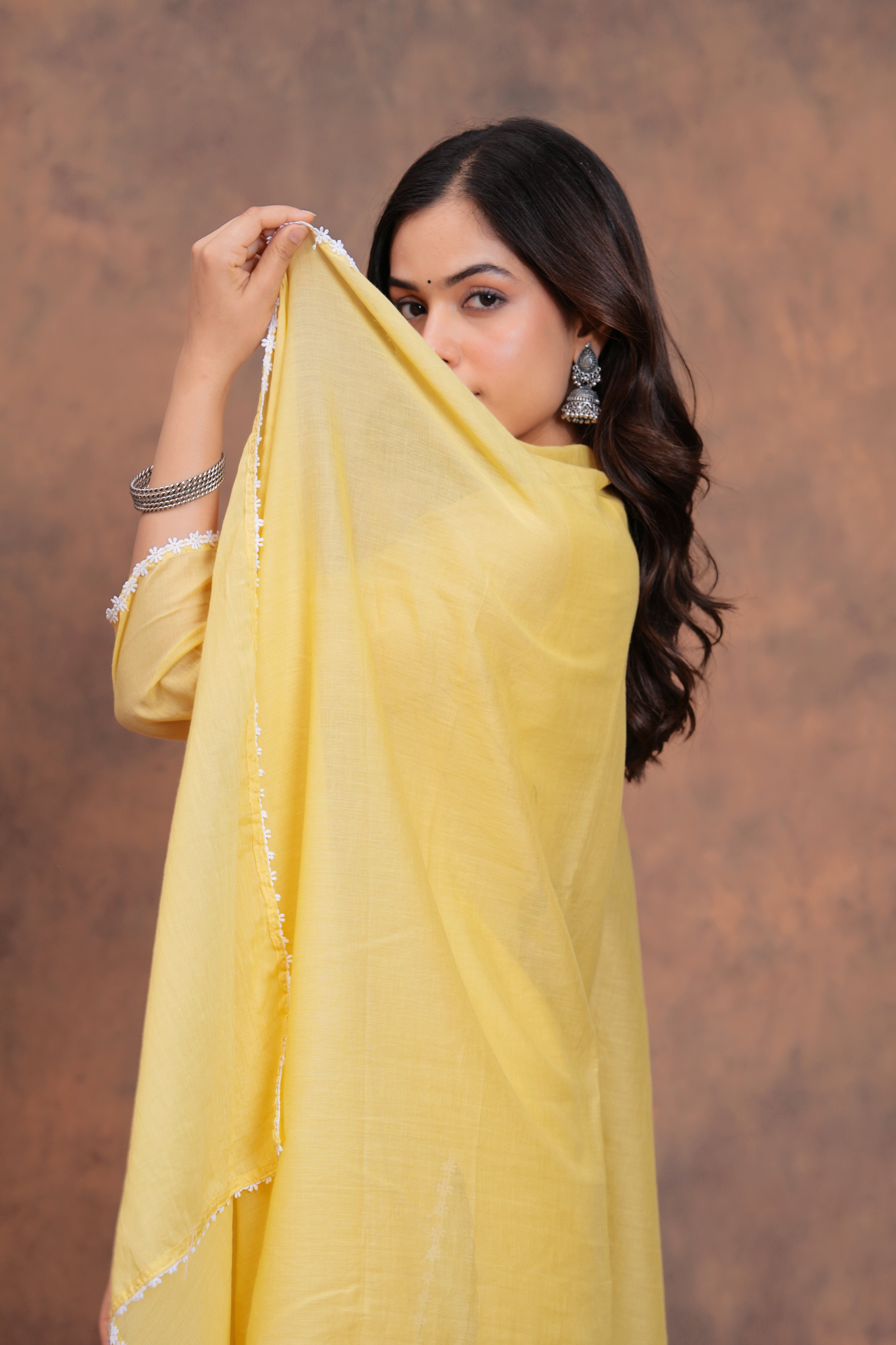 Butter Yellow Mul Cotton Suit Set