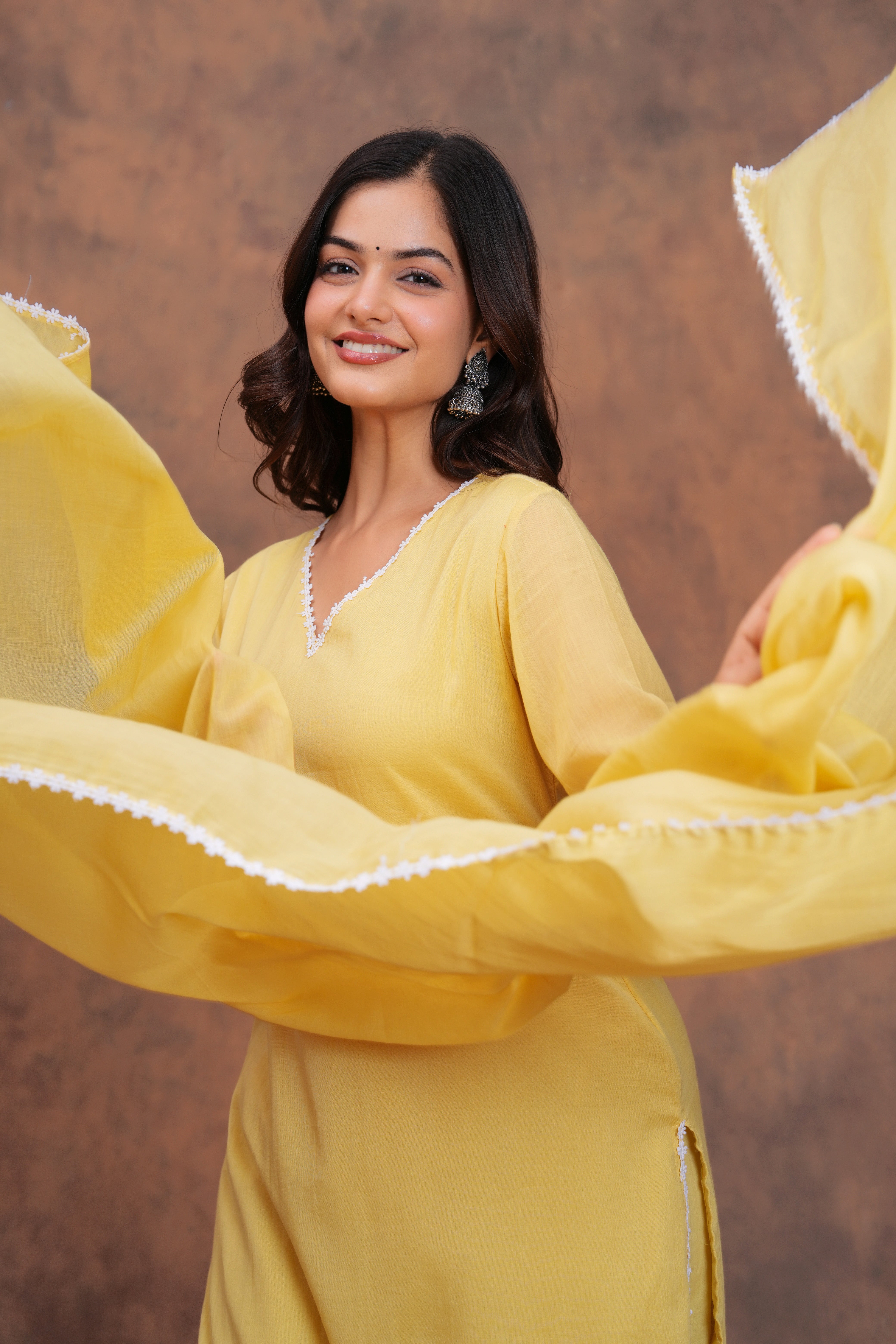 Butter Yellow Mul Cotton Suit Set