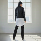 Women's Black High-Waist Straight Fit Formal Pants