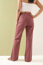 Women's Dusty Rose Wide Leg Palazzo Pants